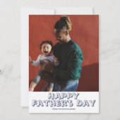 Happy Father's Dayフォトクールタイポグラフィ シーズンカード (正面)