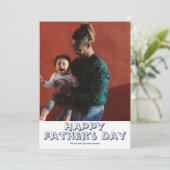 Happy Father's Dayフォトクールタイポグラフィ シーズンカード (スタンド正面)