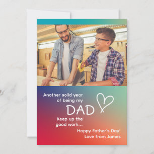 Happy Father's Dayフォトグラディエおもしろいント シーズンカード
