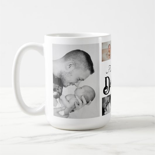 Happy Father's Dayフォトコラージコーヒーマグ コーヒーマグカップ (左)