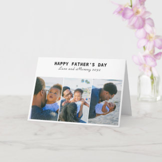 Happy Father's Dayフォトコラージュホリディグリーティング カード