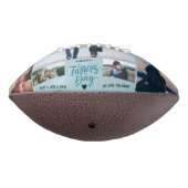 Happy Father's Dayフォトコラージュ名前をカスタムする アメリカンフットボール (回転270)