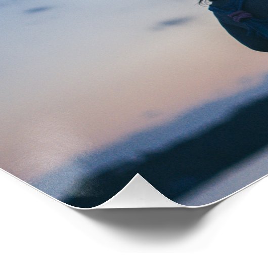 Happy Father's Dayフォトコラージュ名前をカスタムする ポスター (コーナー)