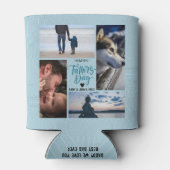 Happy Father's Dayフォトコラージュ名前をカスタムする 缶クーラー (裏面)