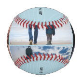 Happy Father's Dayフォトコラージュ名前をカスタムする 野球ボール (正面)