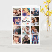 Happy Father's Dayフォトコラージュ カード (黄色い花)