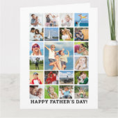 Happy Father's DayフォトコラージュBIG パーソナライズされた カード (正面)