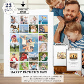 Happy Father's DayフォトコラージュBIG パーソナライズされた カード