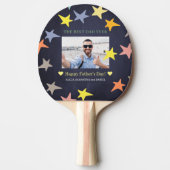 Happy Father's Dayフォトパーソナライズされた文字 卓球ラケット (正面)