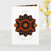 Happy Father's Dayフローラシールグリーティングカード カード (黄色い花)