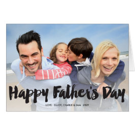 Happy Father's Dayブラシはっきりしたスクリプトフォトカード