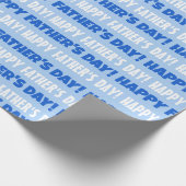 Happy Father's Dayライトブルー背景色 ラッピングペーパー (角)