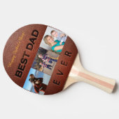 Happy Father's Dayレザースタンプ3 photo collage 卓球ラケット (横)