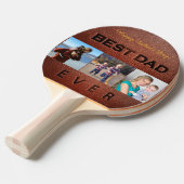 Happy Father's Dayレザースタンプ3 photo collage 卓球ラケット (正面アングル)