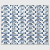 Happy Father's Dayワードアートパーティーラップ ラッピングペーパー (フラット)
