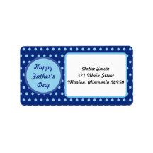 Happy Father's Day住所 シール(Navy & Blue)