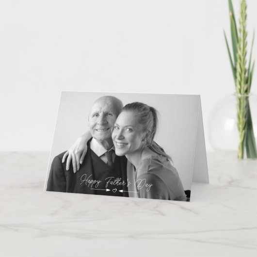 Happy Father's Day写真折り畳みカード サンキューカード (正面)