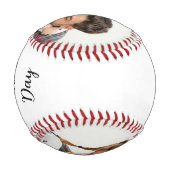 Happy Father's Day写真野球 野球ボール (裏面)