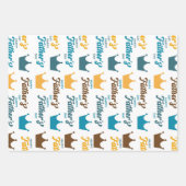 Happy Father's Day口髭と3の王冠 ラッピングペーパーシート (正面3)