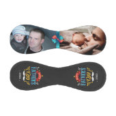 Happy Father's Day家族の写真 – 黒 野球ボール (パネル)