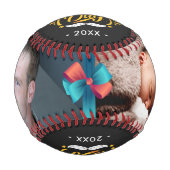 Happy Father's Day家族の写真 – 黒 野球ボール (正面)