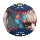 Happy Father's Day家族の写真 – Navy Blue 野球ボール (正面)