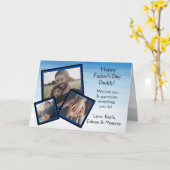 Happy Father's Day家族写真 カード (黄色い花)