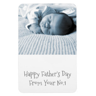 Happy Father's Day新生児カスタム写真 マグネット