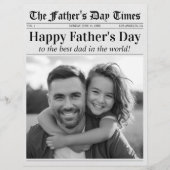 Happy Father's Day新聞おもしろいフォトユニークカード (正面)