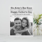 Happy Father's Day新聞おもしろいフォトユニークカード (スタンド正面)