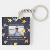 Happy Father's Day最高のパパ写真 キーホルダー (裏面)