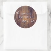 Happy Father's Day爪、 ネイルon Wood Graphic ラウンドシール (バッグ)
