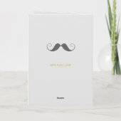 Happy Father's Day -おもしろい口ひげパターン シーズンカード (裏面)