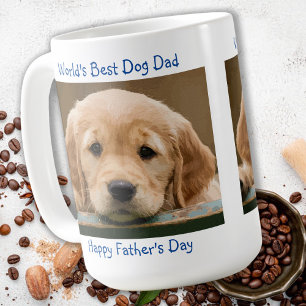 Happy Father's Day – ドッグ最高のパパブルーペットの写真 コーヒーマグカップ