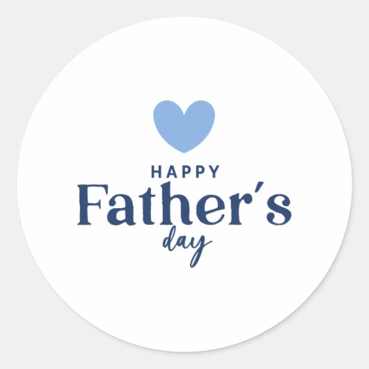 Happy Father's Day ラウンドシール (正面)