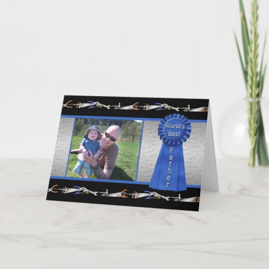 Happy Father's Day – 世界の父最高の-カスタム カード (正面)