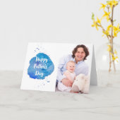 Happy Father's Day|水カラスプラッシュカスタム写真 カード (黄色い花)