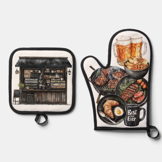 Happy Father's Day 鍋つかみ&鍋敷きセット (正面)