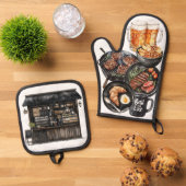 Happy Father's Day 鍋つかみ&鍋敷きセット (トップダウン)