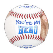 Happy Father's Day 2パーソナライズされた写真 野球ボール (正面)