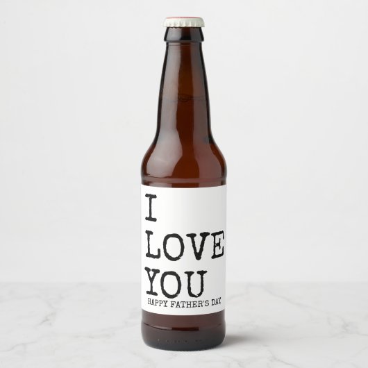 Happy Father's Day 2020 Beer Stickers for He ビールラベル (正面)