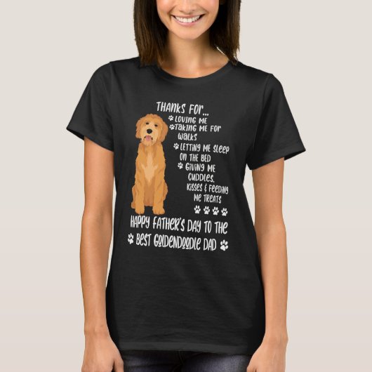 Happy Father's Day 2021 Goldendoodle Dad dog Tシャツ (正面)