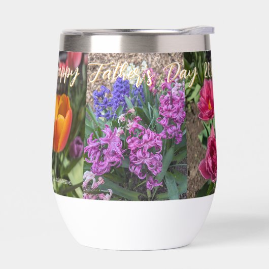 Happy Father's Day 2025 by RoseWrites Water Bottle (左面)