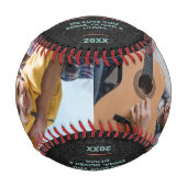 Happy Father's Day & 2 Photos Collage パーソナライズされた 野球ボール (正面)