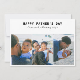 Happy Father's Day 3 Photo Collageホリデーカード 招待状
