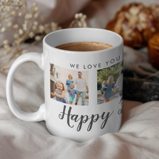 Happy Father's Day 4 Photo カスタム Message |マグカップ コーヒーマグカップ