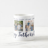 Happy Father's Day 4 Photo カスタム Navy Message コーヒーマグカップ (中央)
