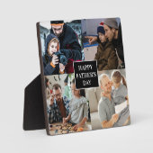 Happy Father's Day 4 Photo Collage パーソナライズされた フォトプラーク (正面)
