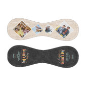 Happy Father's Day 4 Photo Collage パーソナライズされた 野球ボール (パネル)