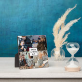 Happy Father's Day 4 Photo Collage パーソナライズされた P フォトプラーク (インサイチュ)